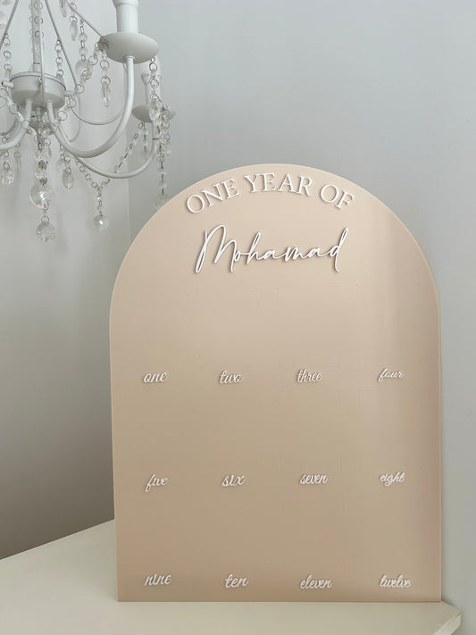 One Year Acrylic Board