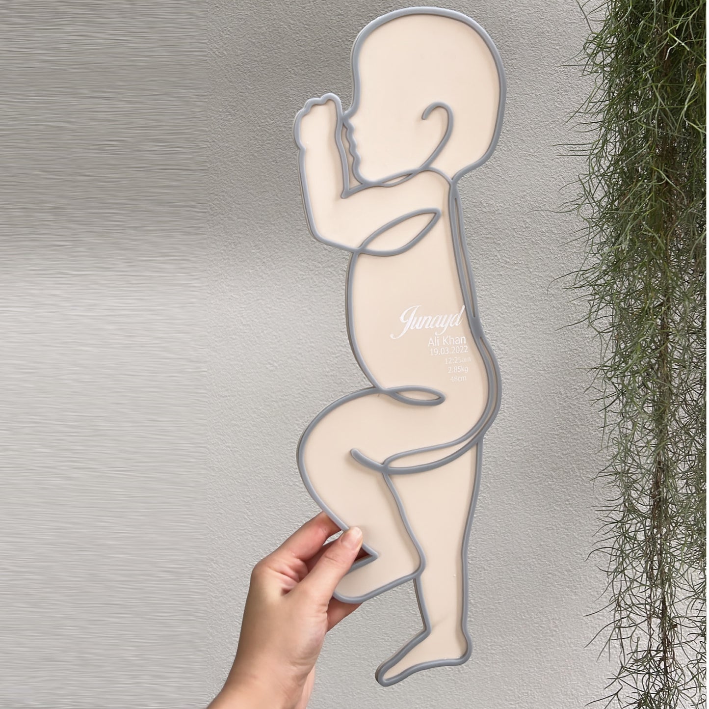 1:1 Actual birth plaque