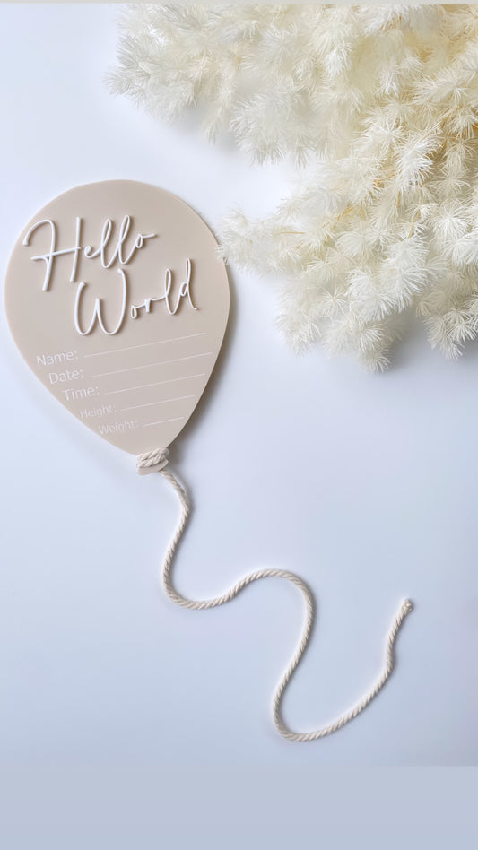 Balloon detailed welcoming disc