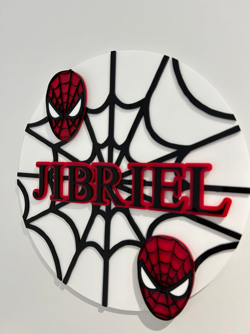 Spider-Man door sign