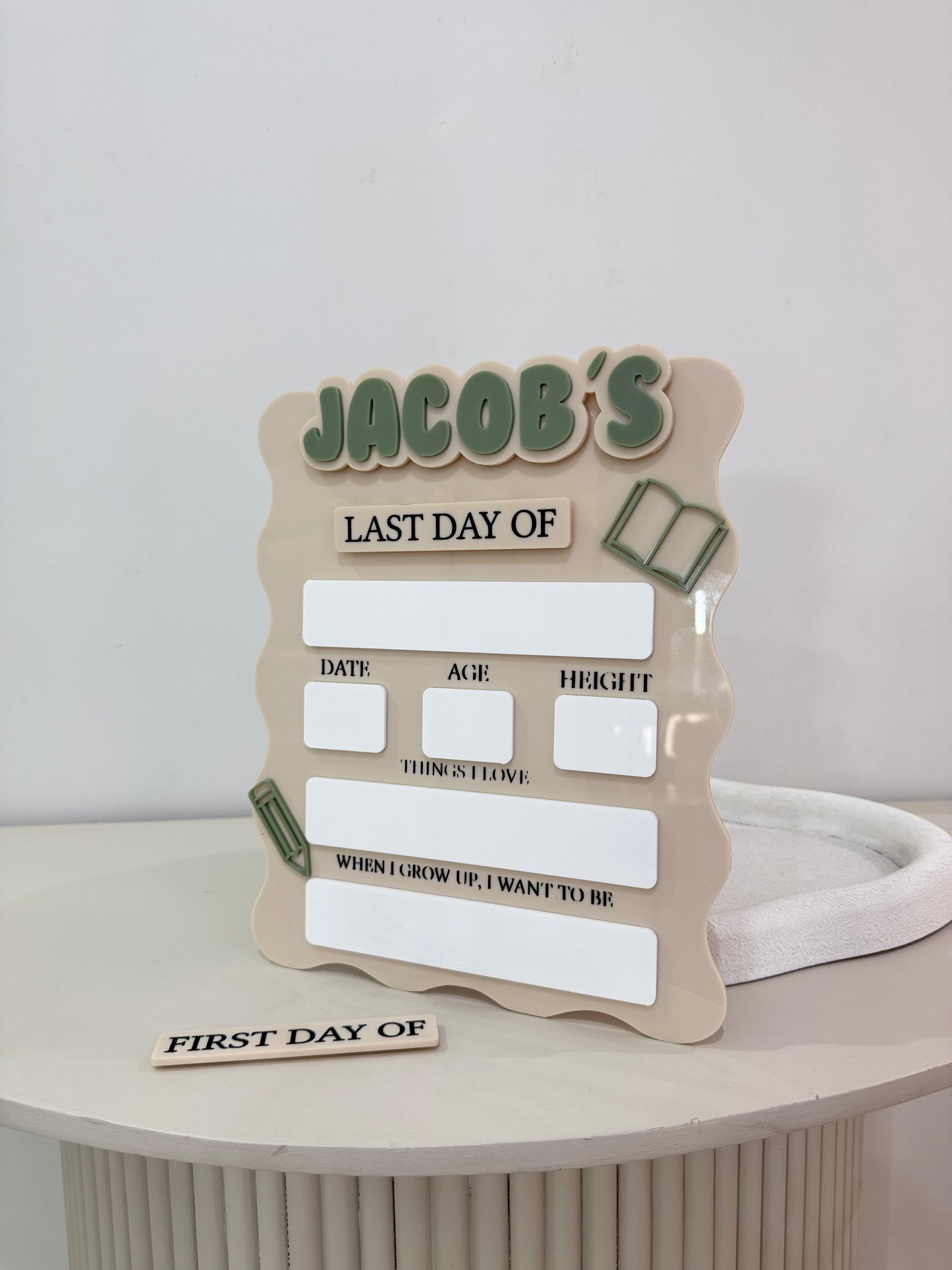 ‘First Day Of’ Plaque