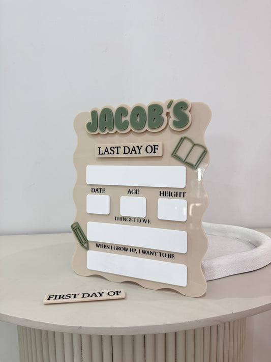 ‘First Day Of’ Plaque