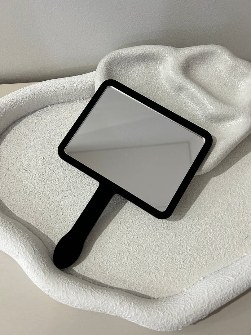 Rectangle style handheld Mirror / face shield