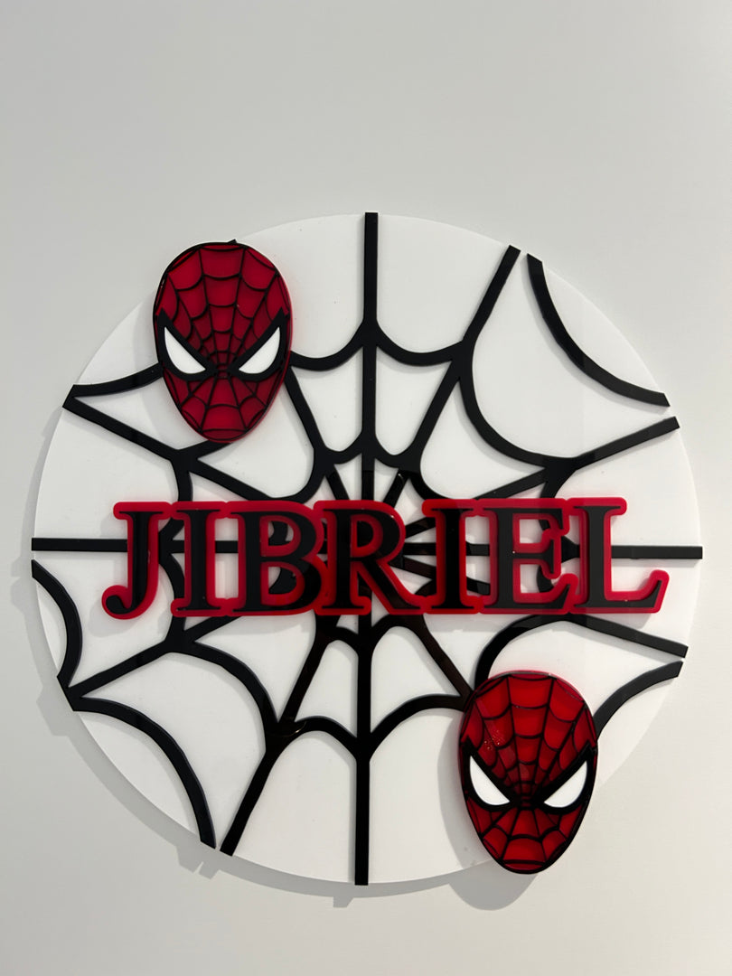 Spider-Man door sign