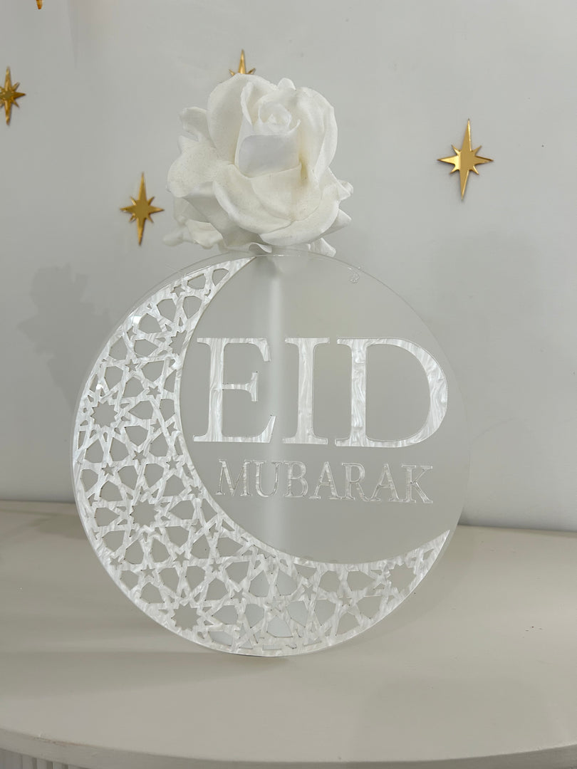 Moon Eid Mubarak Door Sign