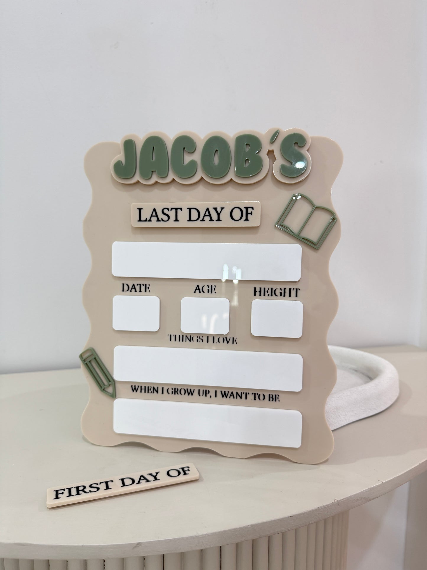 ‘First Day Of’ Plaque