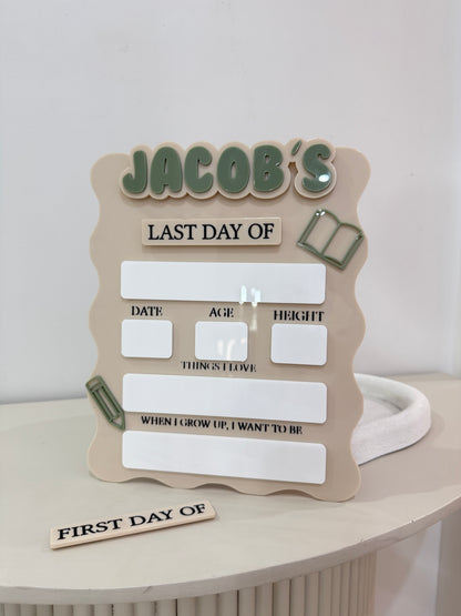 ‘First Day Of’ Plaque