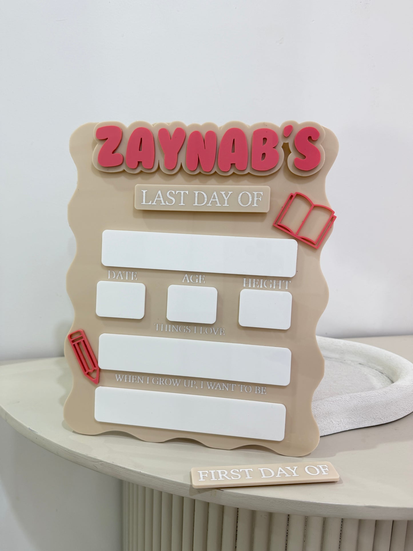 ‘First Day Of’ Plaque