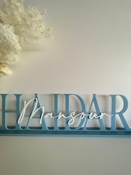 Lettered name stand