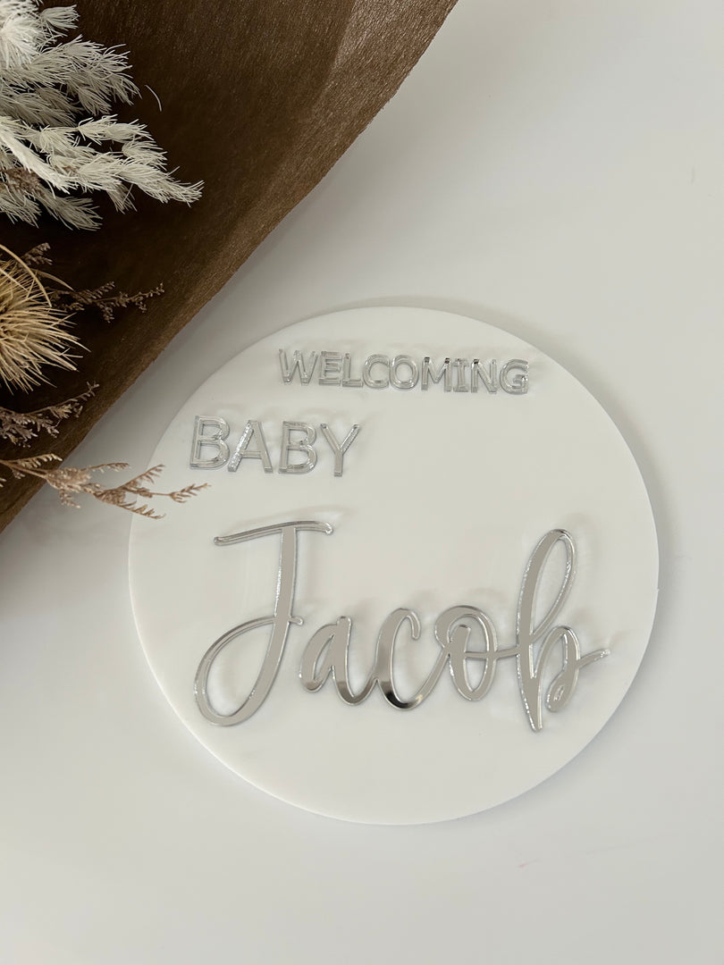 Custom welcoming disc