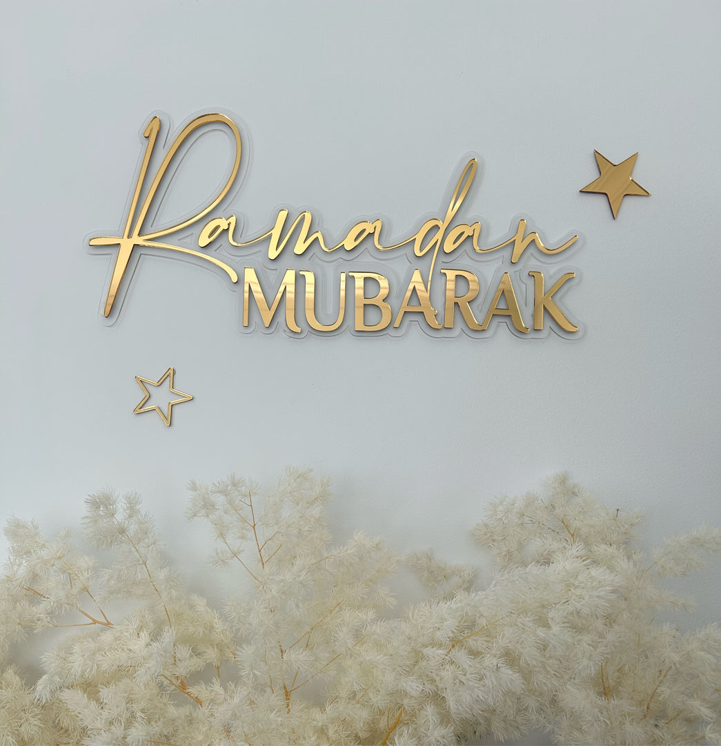 Layered Ramadan Mubarak Plaque