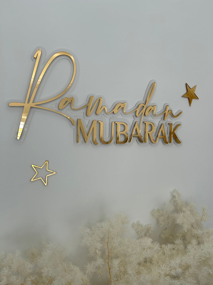 Layered Ramadan Mubarak Plaque