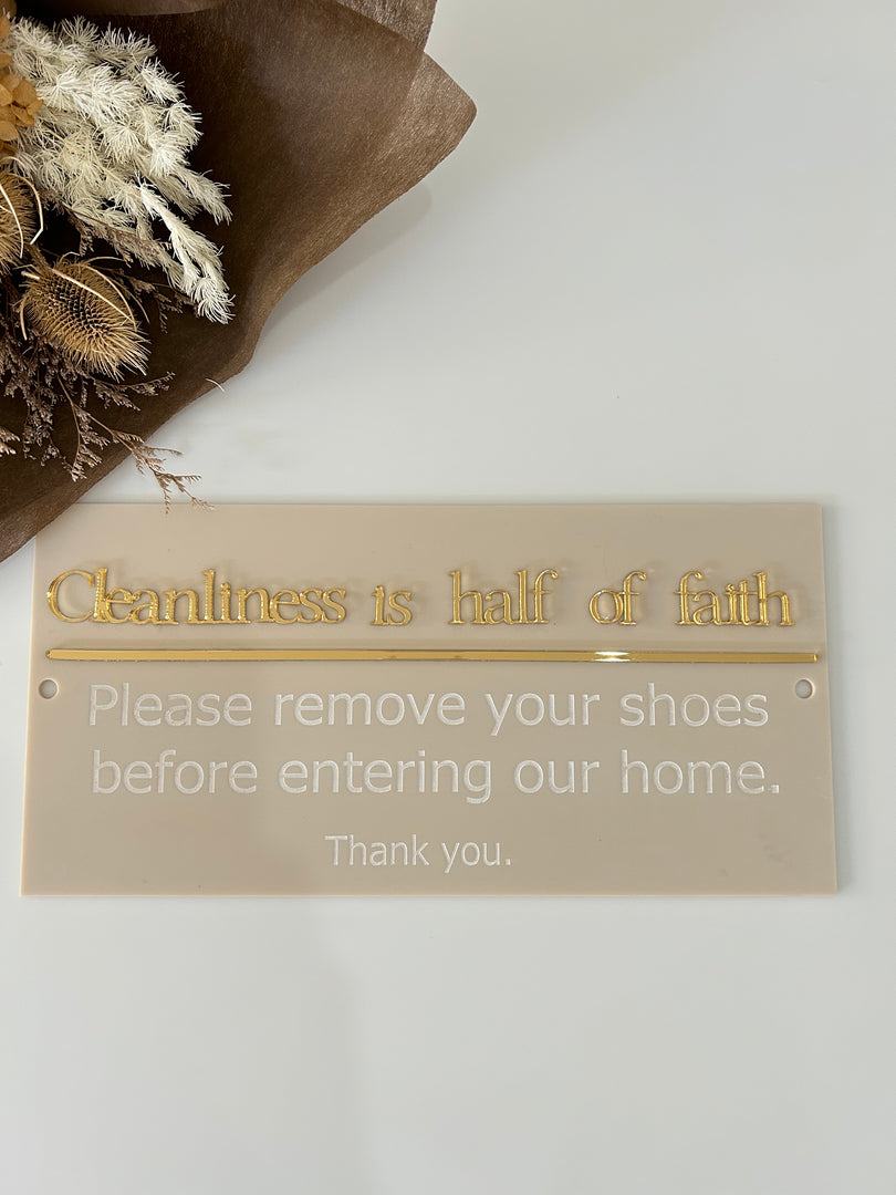 Cleanliness of the home plaque